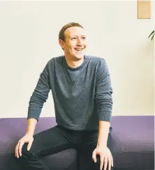  ?? Jessica Chou / New York Times 2019 ?? Facebook CEO Mark Zuckerberg has said he believes in investing during economic downturns.