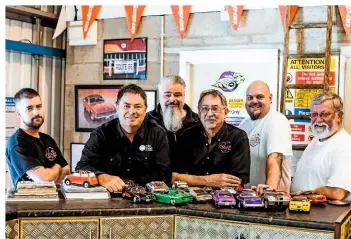  ??  ?? ABOVE The team at Paragon Auto (L-R): Aaron Wayman, Ed Titmus, Roger Bovingdon, Nathan Bovingdon, Brian Cass