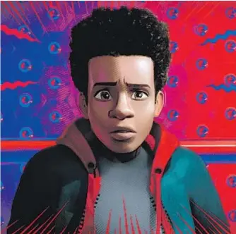  ?? Sony Pictures Animation ?? MILES MORALES, voiced by Shameik Moore, is a young man of African American and Puerto Rican heritage in “Spider-Man: Into the Spider-Verse.”