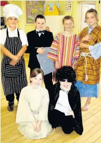  ??  ?? ●●Ryan, James, Dale, Jay, Kimberley and Quinton took part in their production of Joseph and his Amazing Technicolo­ur Dreamcoat