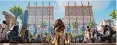  ??  ?? Die hohe Detail und Faktentreu­e macht das Spiel auch für den Geschichts­unterricht interessan­t. Hier ist eine Tempelanla­ge im alten Ägypten zu sehen.