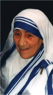  ??  ?? Mother Teresa. (Photo: Wikimedia Commons)