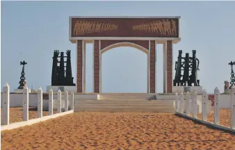  ?? AFP ?? The Door of No Return is a memorial to slaves in Ouidah, Benin