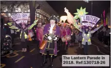  ?? ?? The Lantern Parade in 2018. Ref:130718-26