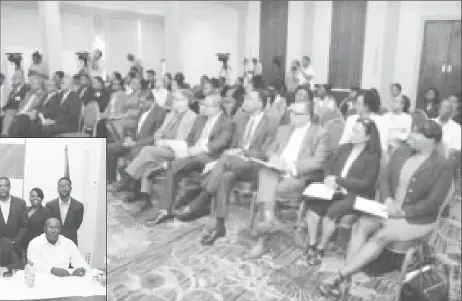  ?? (Ministry of the Presidency photo) ?? A section of the attendees at the opening ceremony of the workshop, held at the Pegasus Hotel earlier yesterday.