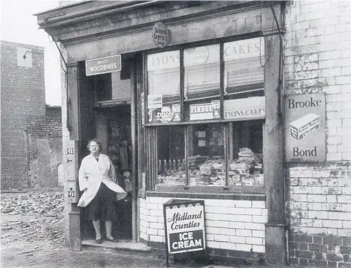  ??  ?? Harriet Winchurch in the doorway of her shop, the last remaining building in the redevelope­d Flood Street area