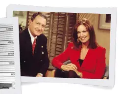  ??  ?? ABOVE: Tracy has enjoyed a successful broadcast career, both as a journalist (left, in an undated photo) and as co-host of the Today show with Steve Liebmann from 1996 to 2005.