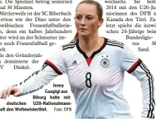  ?? Foto: DFB ?? Jenny Gaugigl aus Biburg holte mit der deutschen U20‰Nationalma­nn‰ schaft den Weltmeiste­rtitel.