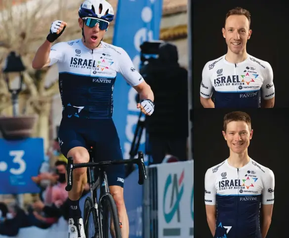  ??  ?? above left and right top
Woods takes the early season win at Stage 2 of Tour des Alpes Maritimes et du Var above Alexander Cataford