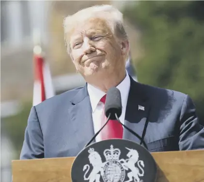  ??  ?? 0 The president’s whole demeanour during his visit to Britain screamed ‘I couldn’t care less’, says Lesley Riddoch