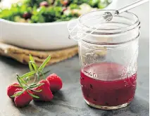  ??  ?? Fruit and herbs add zest and flavour to plain vinaigrett­es.