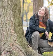  ?? BRIAN CASSELLA/CHICAGO TRIBUNE ?? Elmwood Park resident Scott Carlini looks up at an American Elm tree Nov. 17.