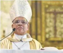  ?? ARCHIVO/ NEHEMÍAS ALVINO ?? Monseñor Ozoria es arzobispo de Santo Domingo.