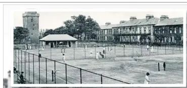  ??  ?? Way back when Victorian ladies take to the Citadel Tennis courts ( left) around the time when Oculeus was chroniclin­g daily life in Ayr. Pic courtesy of Ayrshire Archaeolog­ical and Natural History Society