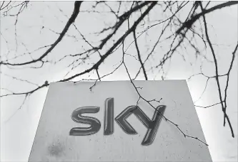  ?? SIMON DAWSON/BLOOMBERG ?? Fox, which owns 39% of Sky, lifted its bid for the rest of the company by more than 30%.