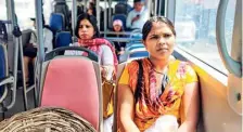  ?? ASHNA BUTANI ?? The pink ticket scheme enables the women of Delhi to travel for free.
