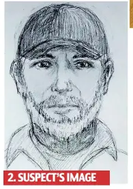  ??  ?? Trick: A sketch of the ‘killer’ posted by police