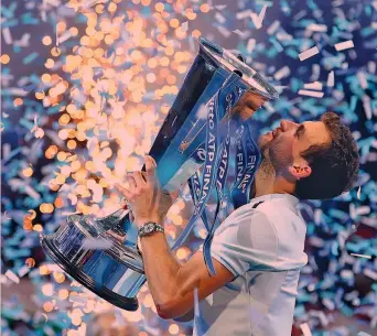  ?? GETTY ?? Grigor Dimitrov, 26 anni, da oggi è numero 3 del ranking mondiale dietro Nadal e Federer