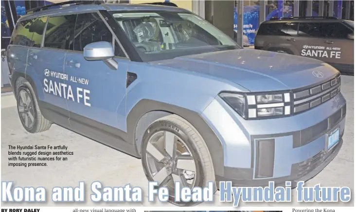  ?? ?? The Hyundai Santa Fe artfully blends rugged design aesthetics with futuristic nuances for an imposing presence.