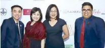  ??  ?? (From left) Makati Diamond Residences’ Leo Avila, Aileen Tan, Stephanie Chanco and Pau Esmedilla.