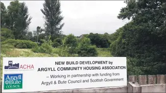  ??  ?? Below: The site in Tarbert where four new three-bedroom homes will be built by ACHA.