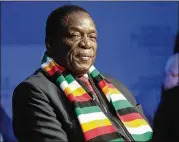  ?? JASON ALDEN / BLOOMBERG ?? Emmerson Mnangagwa assumed the presidency last November after Zimbabwe’s longtime leader, Robert Mugabe, was deposed by the military in a bloodless coup.