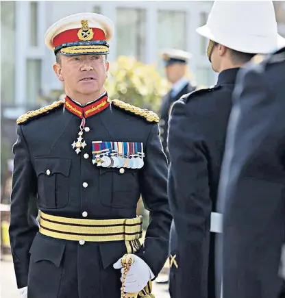  ?? ?? Major General Matt Holmes, the former head of the Royal Marines, died as a result of hanging, an inquest was told