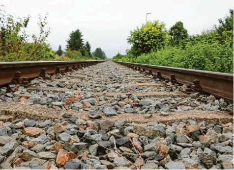  ?? Foto: Verena Mörzl ?? Könnte auf diesen Schienen wieder ein regulärer Betrieb der Hesselberg­bahn laufen? Die CSU hat dazu jetzt eine deutliche Ablehnung gezeigt: „Wenig bis nichts“spreche da‰ für, so der Kreisvorsi­tzende Ulrich Lange.