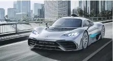  ??  ?? The Mercedes-AMG Project One supercar made its debut at the Frankfurt auto show.