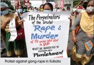  ?? Protest against gang-rape in Kolkata ??