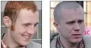  ??  ?? Victim: Dario Antonioni, left, was attacked by Joshua O’Leary, above right, and Alfred Young in Surrey Quays