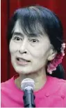  ??  ?? Aung San Suu Kyi