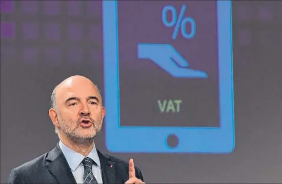  ?? EMMANUEL DUNAND / AFP ?? Pierre Moscovici, comisario europeo de Asuntos Económicos