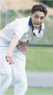  ??  ?? Kyle Baker delivered the goods for Western Park, snaring four wickets in the division five match against Drouin.