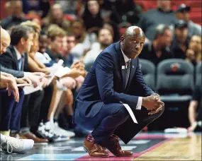  ?? Michael Reaves / Getty Images ?? Yale men’s basketball coach James Jones on protests happening across sports: “There are people I know all over the country that are trying to stand up for change. They certainly have a large platform, and they’re using it.”