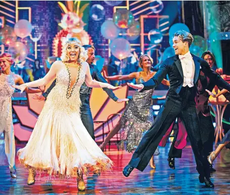  ??  ?? Saffron Barker, the YouTube star, rehearses with her profession­al dance partner AJ Pritchard on Strictly Come Dancing. The pair this week dismissed claims of a romance, saying on ITV’s Lorraine they were just “good friends”.