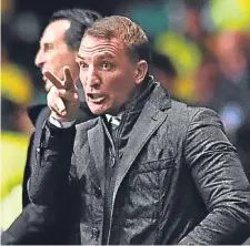  ??  ?? Celtic boss Brendan Rodgers.