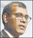  ?? AP ?? Former Maldives president Mohamed Nasheed