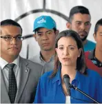  ?? Foto: Archivo ?? María Corina Machado está inhabilita­da por 15 años./