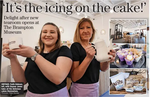  ?? Pictures: Pete Stonier ?? VINTAGE: Faith Gidman, left, with Gaynor Jones bake all the delicious cakes themselves.