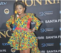  ?? The Lion King ?? MOVING ON UP. Busiswa Gqulu during the official SA premiere of Disney’s in Johannesbu­rg on July 18 this year.