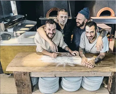  ??  ?? De izquierda a derecha, Max Colombo, José Parrado, Stefano Colombo y Lollo Vuoturni