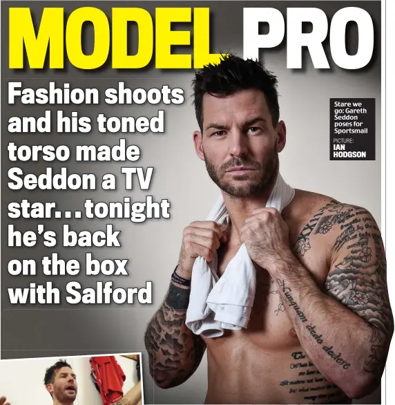  ??  ?? Stare we go: Gareth Seddon poses for Sportsmail
PICTURE: IAN HODGSON