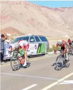  ??  ?? Pietruszka sprints home to win narrowly from al Khalili in the Nizwa race of the GC Series.