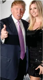  ??  ?? Thumbs up for Ivanka: Boris’s lookalike pose with Donald’s daughter