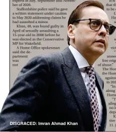  ?? ?? DISGRACED: Imran Ahmad Khan