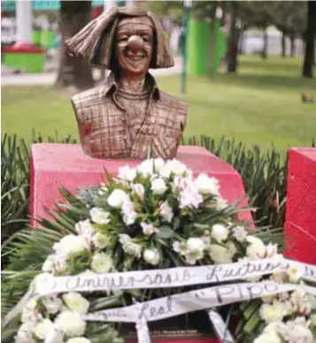  ?? | CORTESÍA ?? Las actividade­s para recordar a Pipo iniciaron desde el domingo, en el Parque España, donde está su monumento.