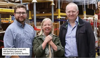  ??  ?? PARTNERSHI­P: From left, Will Bentley, Deborah Meaden and Charles Bentley