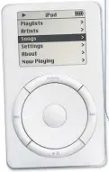  ??  ?? The first iPod, released almost 18 years ago
