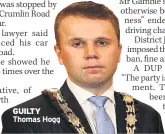  ??  ?? GUILTY Thomas Hogg